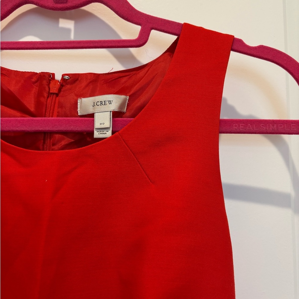 J. Crew Red Suiting Dress